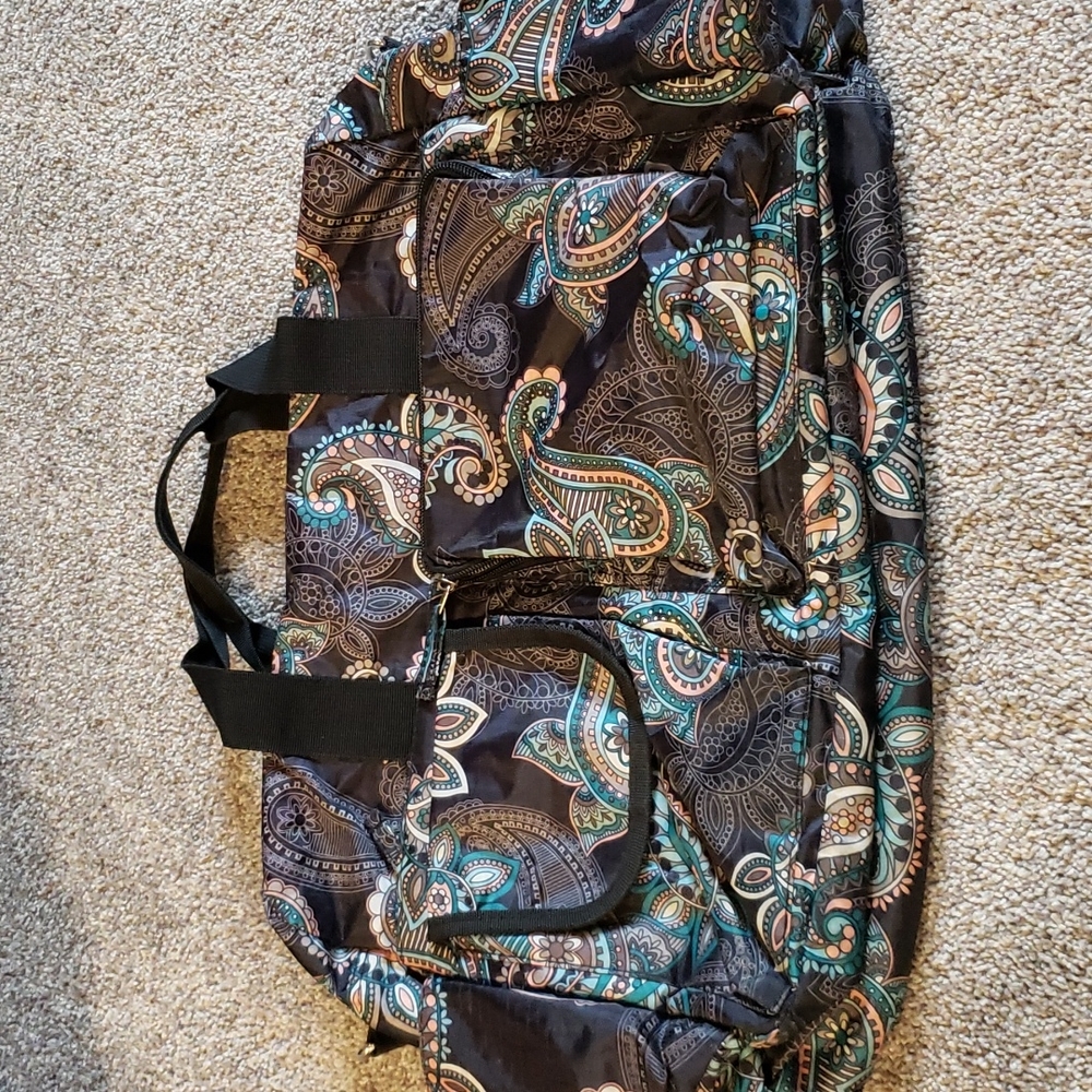 Paisley patterned diaper bag